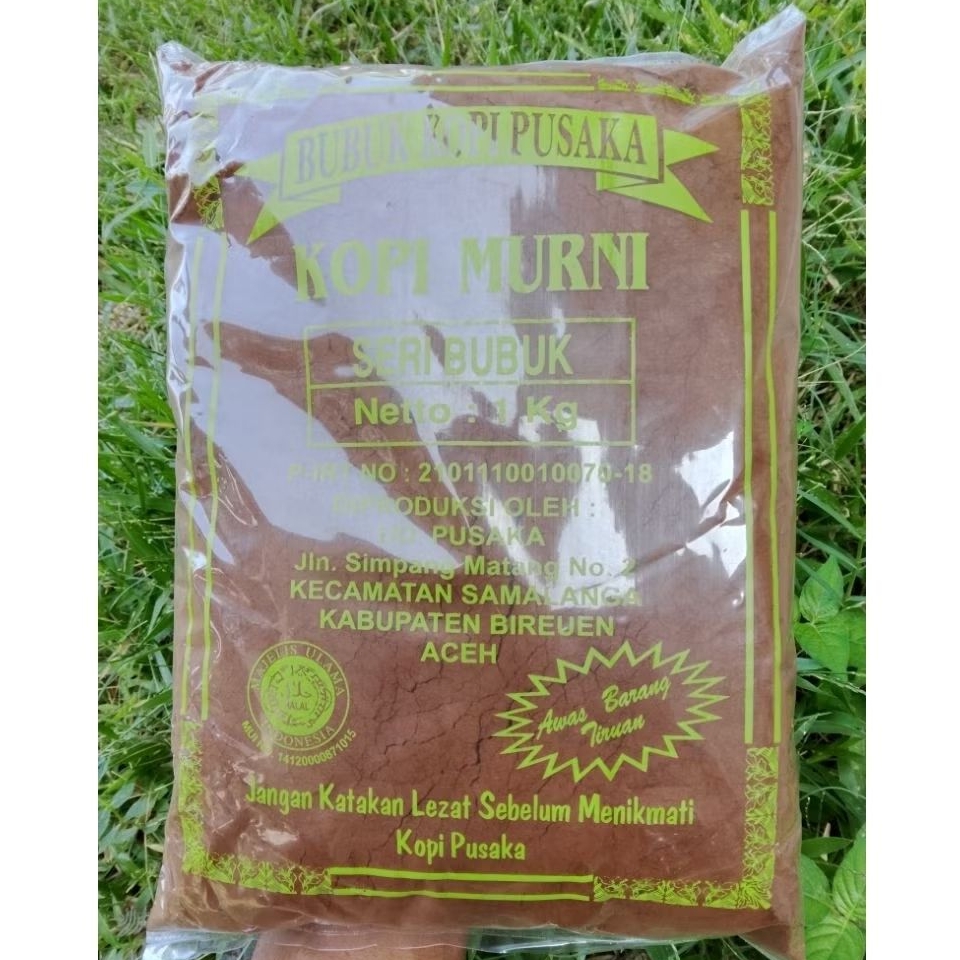 1 kg Bubuk kopi Halus Murni Aceh Pusaka