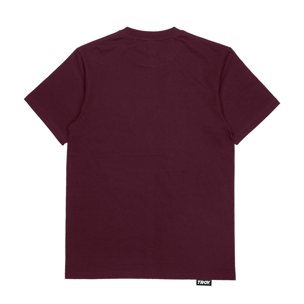 Troy Company Tshirt Maroon Gat - Kaos Lengan Pendek Kaos Merah Maroon MTD 3412