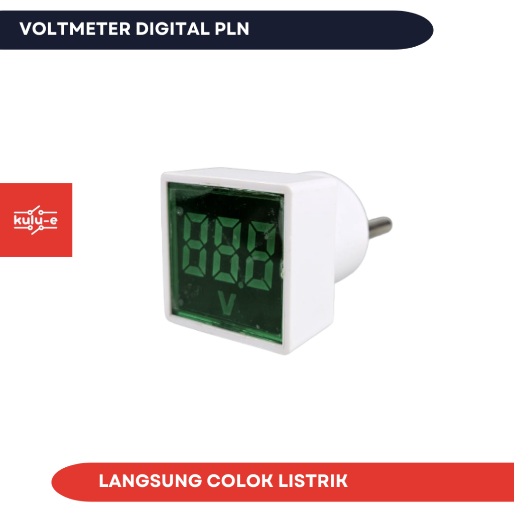 Volt Meter PLN Alat Pengukur Listrik Colokan Voltmeter Digital Display Plug EU 220V 220 V