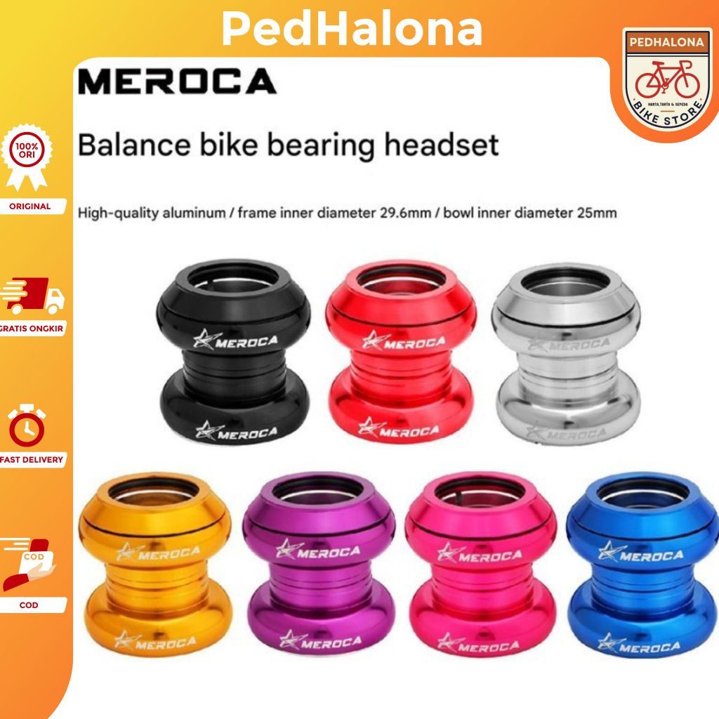 Meroca Headset Pushbike Balance Bike 29.9mm Push Bike Kom Stir Bearing Strider