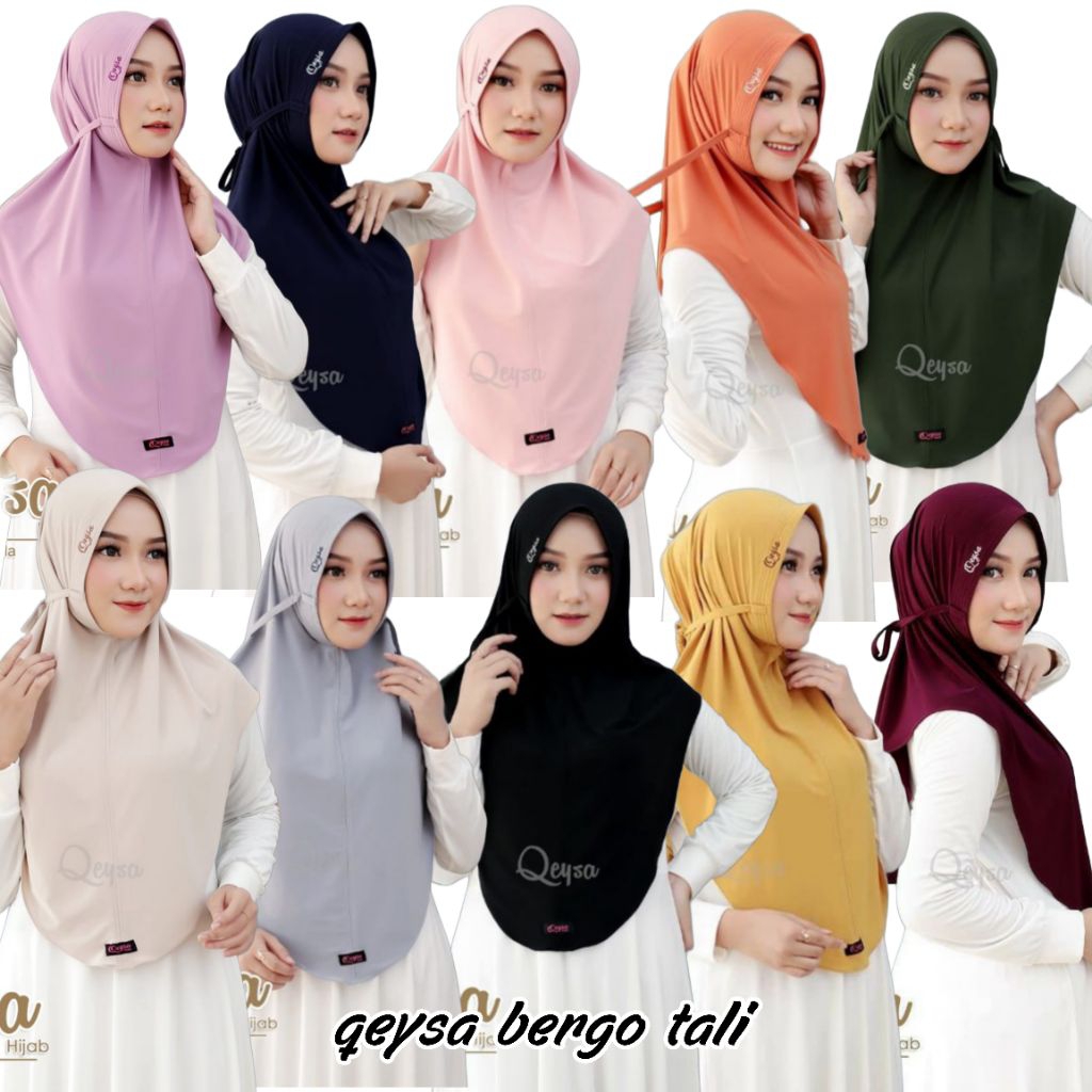 Bergo tali qeysa hijab | bergo tali Jersey | bergo qeysa hijab
