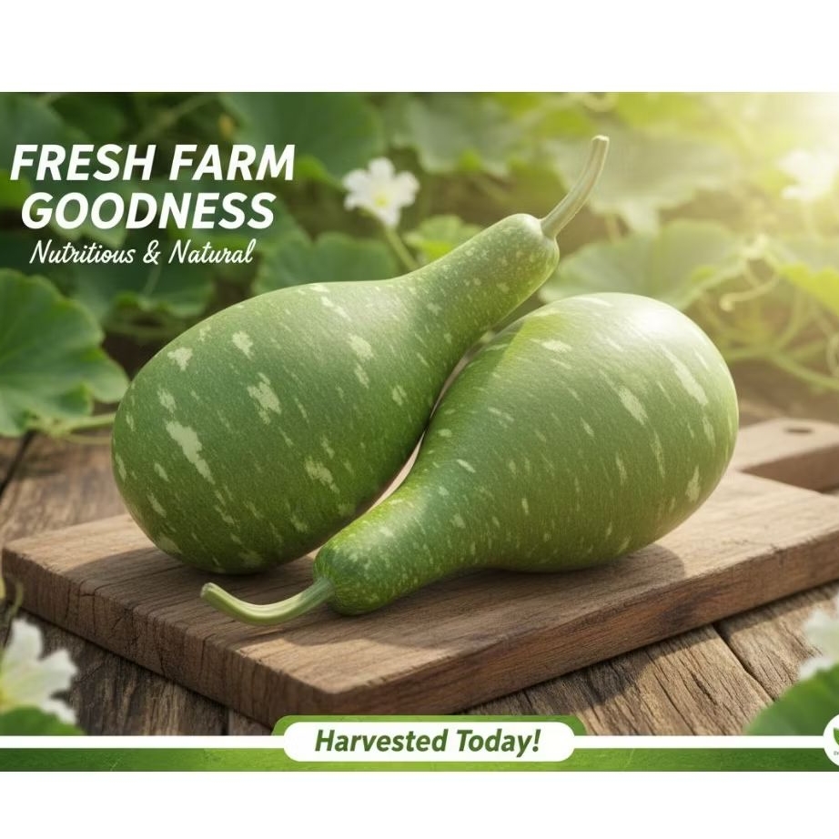 Labu botol/labu air segar/labu botol air/labu obat lambung/labu unik (BUAH bukan BIBIT)