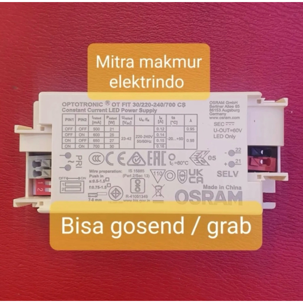 Ballast osram optotronic OT FIT 30/220-240/700 CS 60V / osram ot fit 30 w