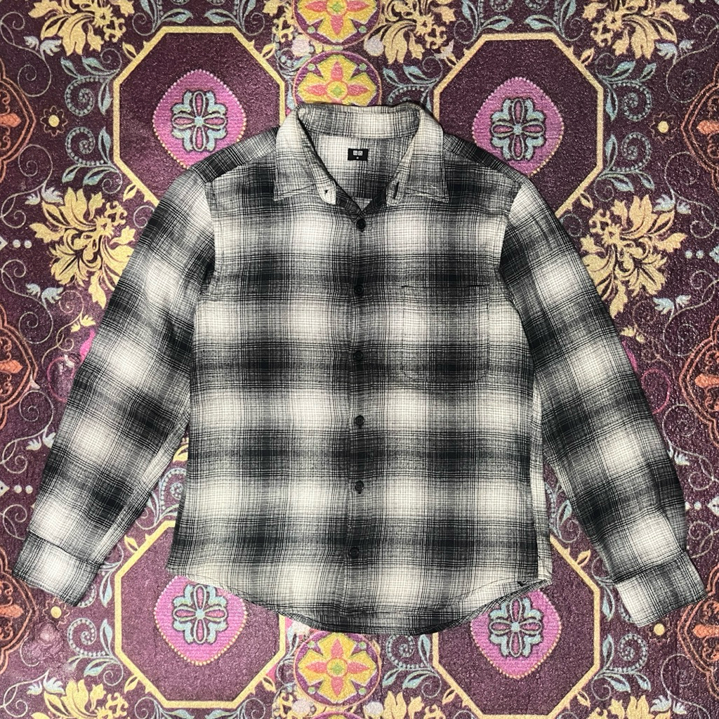 Kemeja Flanel Uniqlo Flannel shirt Veterano Size M - S Not Hnm Lebar Dada 50 Panjang 67 Uniqlo Ori a