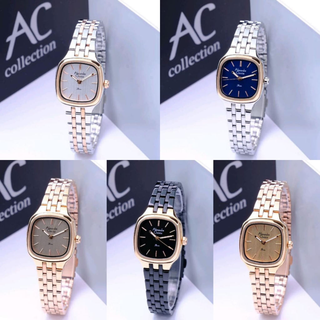 JAM TANGAN WANITA ALEXANDRE CHRISTIE AC 2920 AC2920/ AC 2B90 AC2B90 BLACK ROSEGOLD ORIGINAL