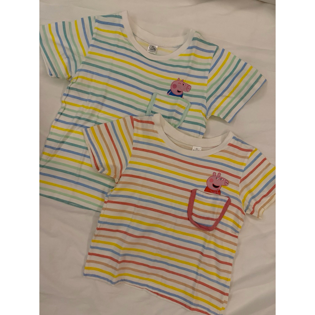 Peppa Pig shirt twins preloved