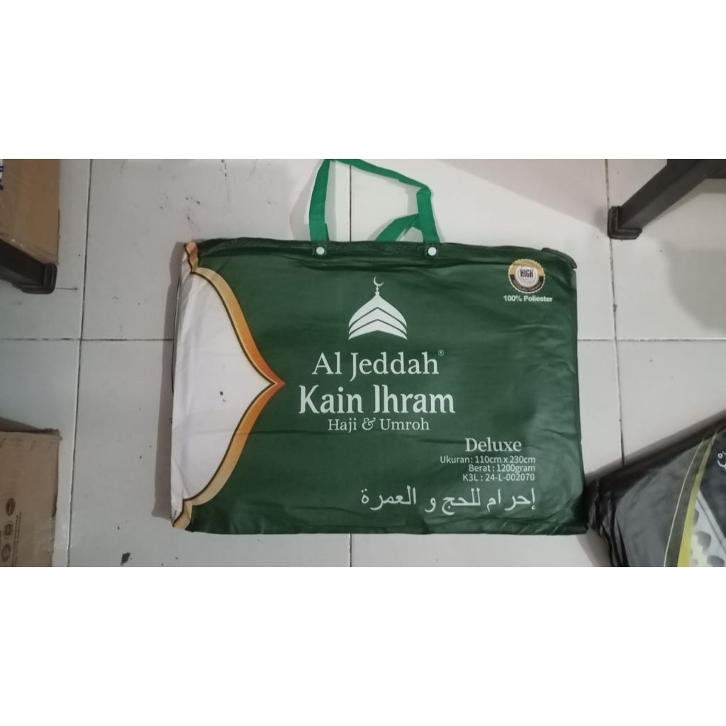 Kain Ihrom Ihram Pria Haji Umroh Al Jeddah Set 2 pcs