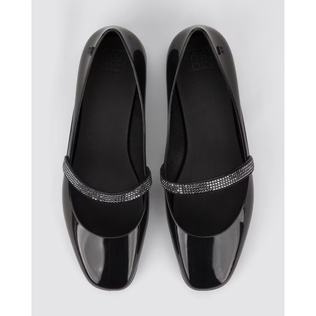 zaxy flats shoes size 40 black