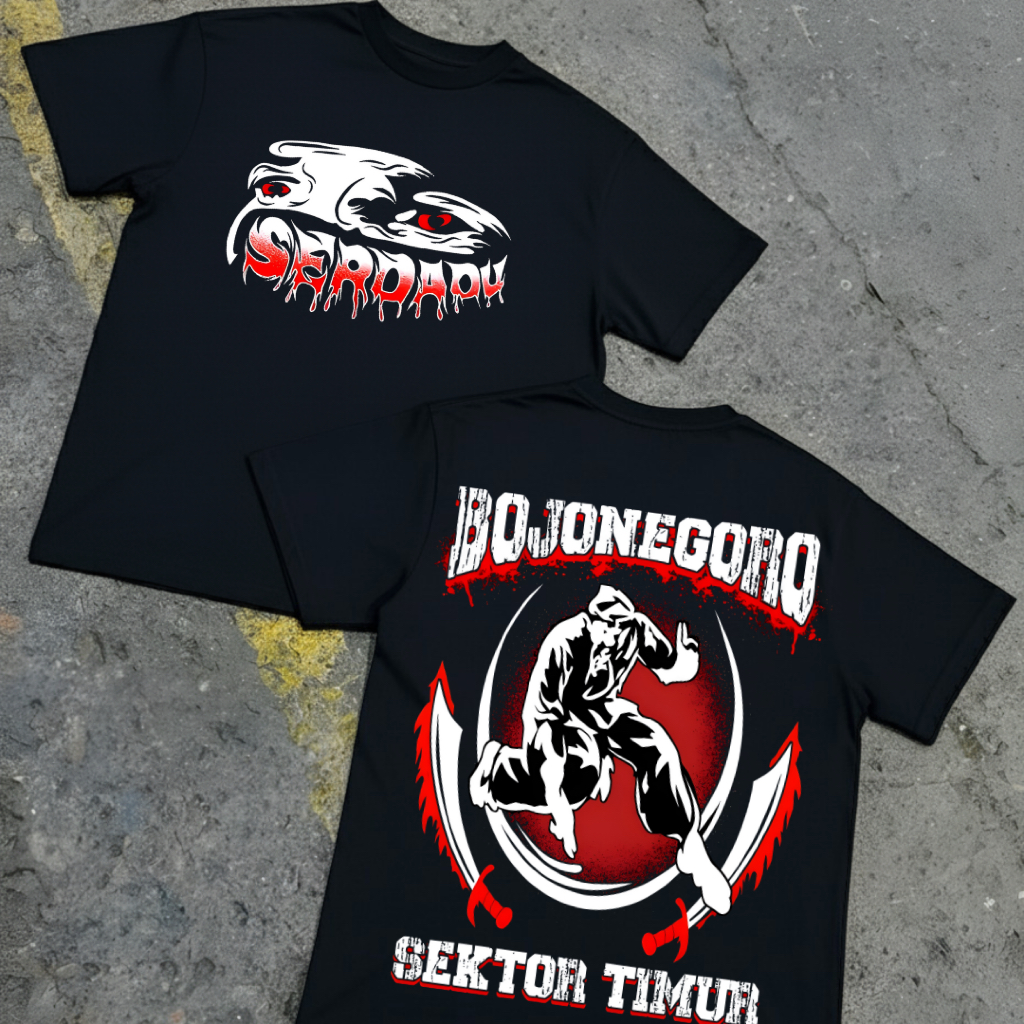 Kaos Serdadu Bojonegoro Sektor Timur PSHT Katun 24s Distro Pria Wanita Keren Ful Punggung Bisa COD