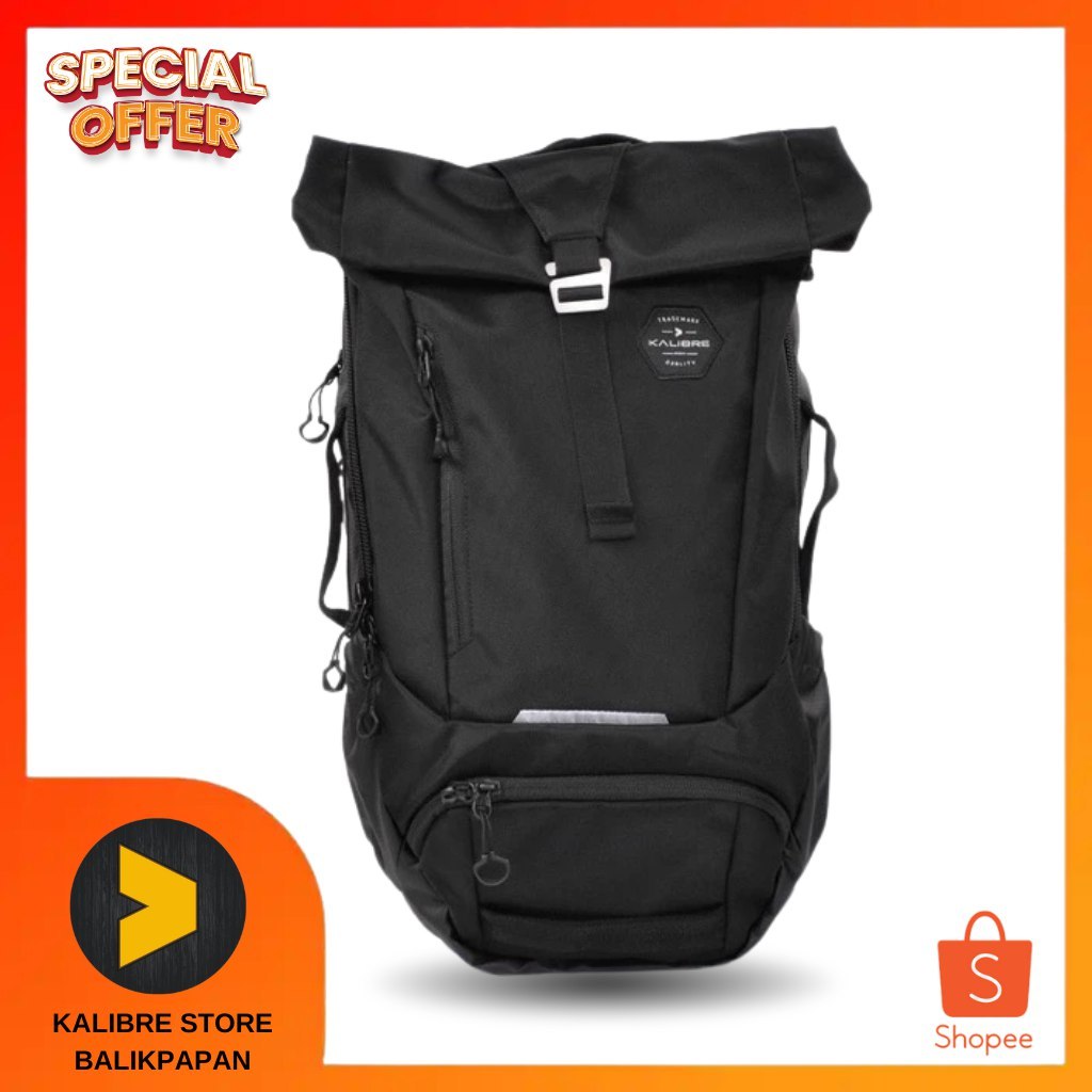 KALIBRE BACKPACK BLACKLINE M - TAS RANSEL PUNGGUNG TRAVEL BAG 22L 911333000 HITAM