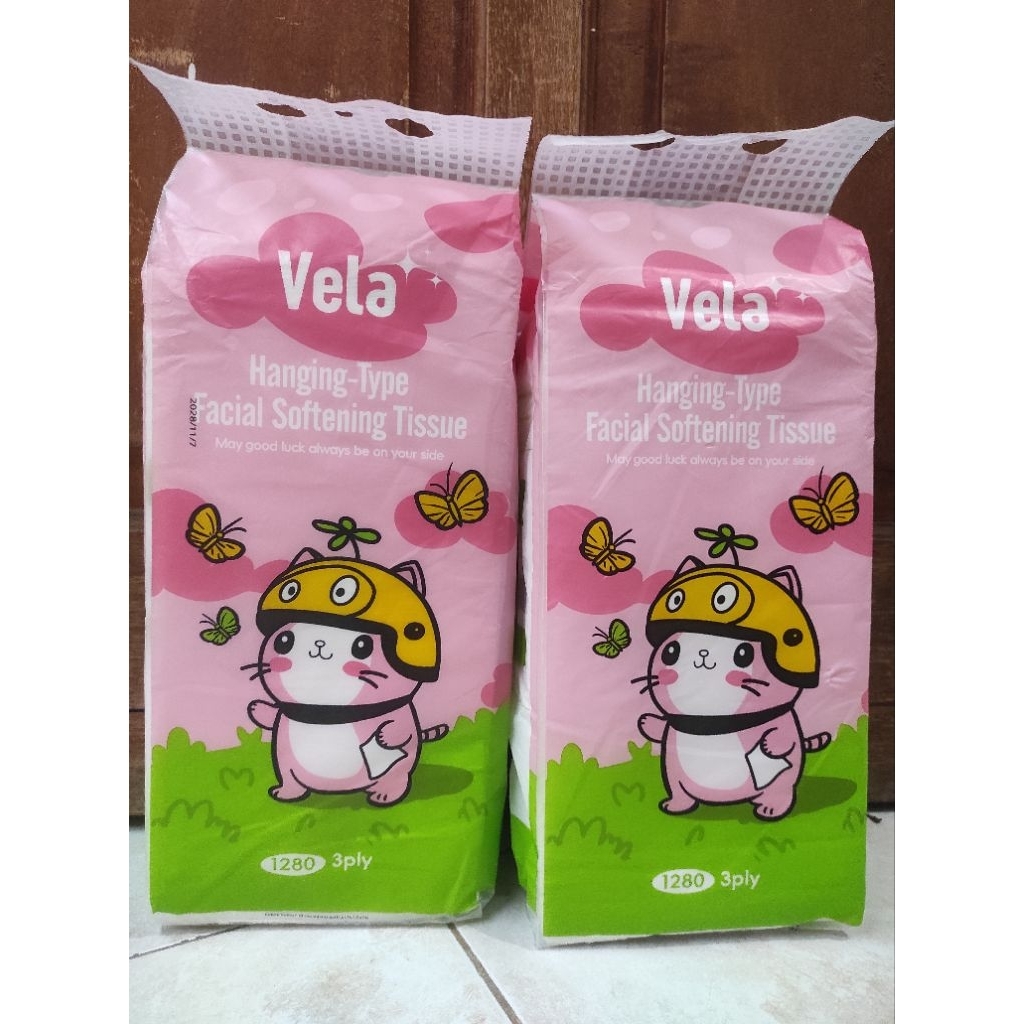 Vela Tisu Gantung  tisu dapur tisu wajah Pink