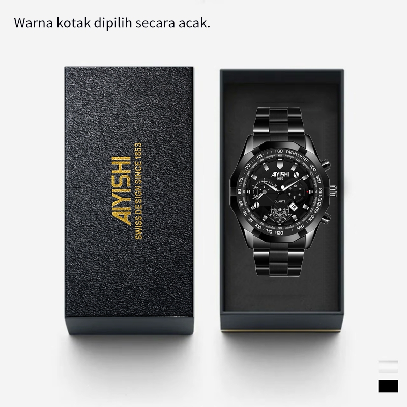 AIYISHI Jam Tangan Pria Anti Air Luminous 1653