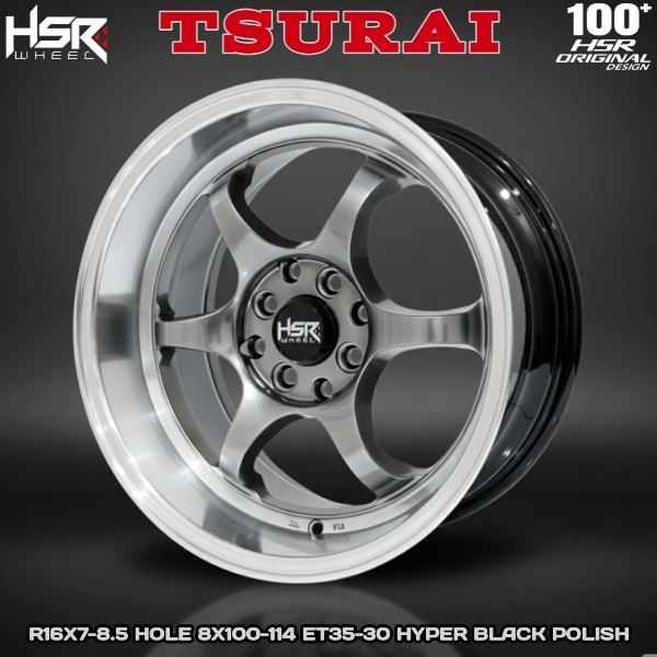 Velg Celong Ring 16 HSR Tsurai Lebar 7/8,5 Hole 8X100-114