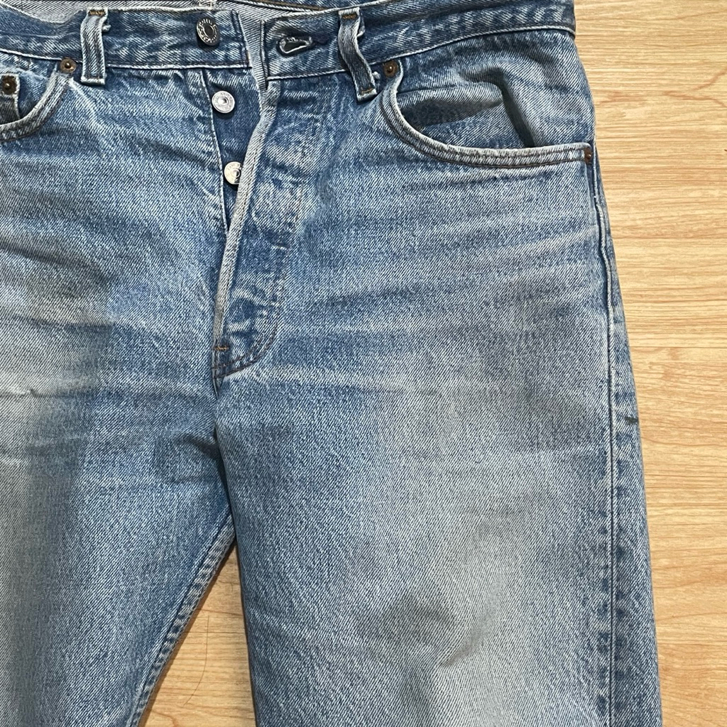 Levis 501 Regular Fit 80's Vintage Stonewash Denim Jeans