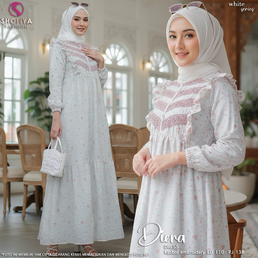 Gamis diera shofiya / dress diera by shofiya / original shofiya / diera series / shofiya series / ga