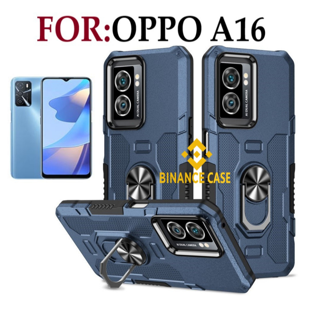 Kesing hp OPPO A16 Case Armor Anti Bentur Shockproof Pelindung Full Body Hard Case Hybrid Anti Jatuh