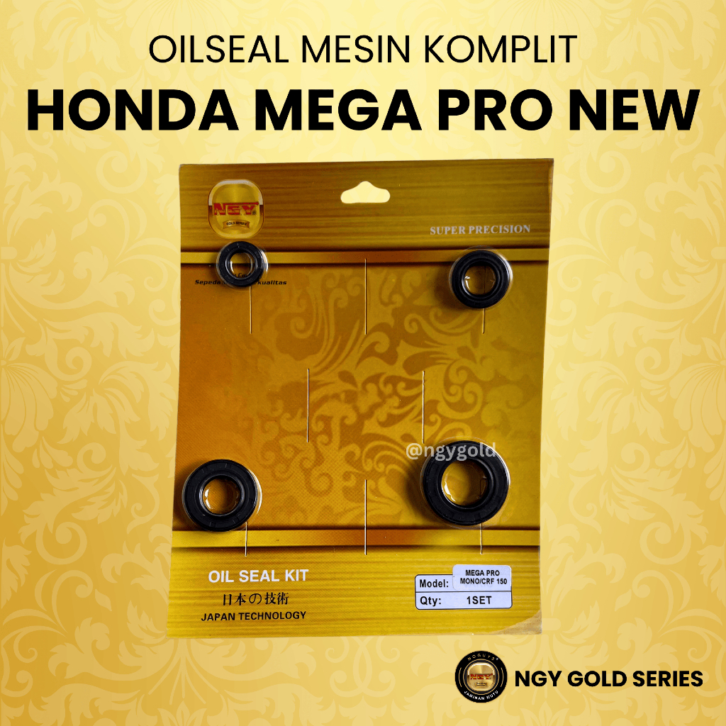 Oilseal Mesin Komplit NGY Motor Honda MEGA PRO NEW / CRF-150