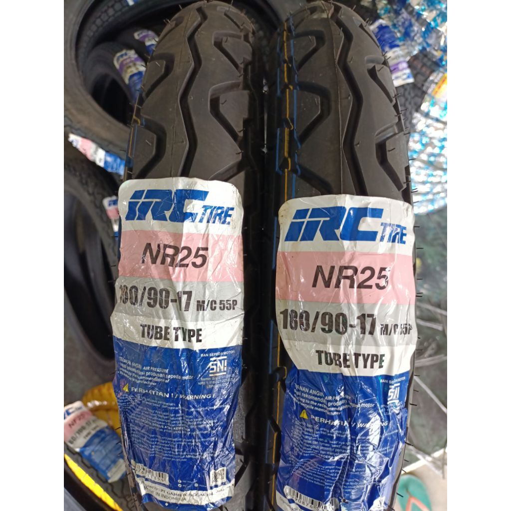 (ORIGINAL) IRC BAN UK 80/100-17, 100/90-17 ( NON TUBLES). COCOK UNTUK SPD MOTOR VERZA, CB150 OLD, VI