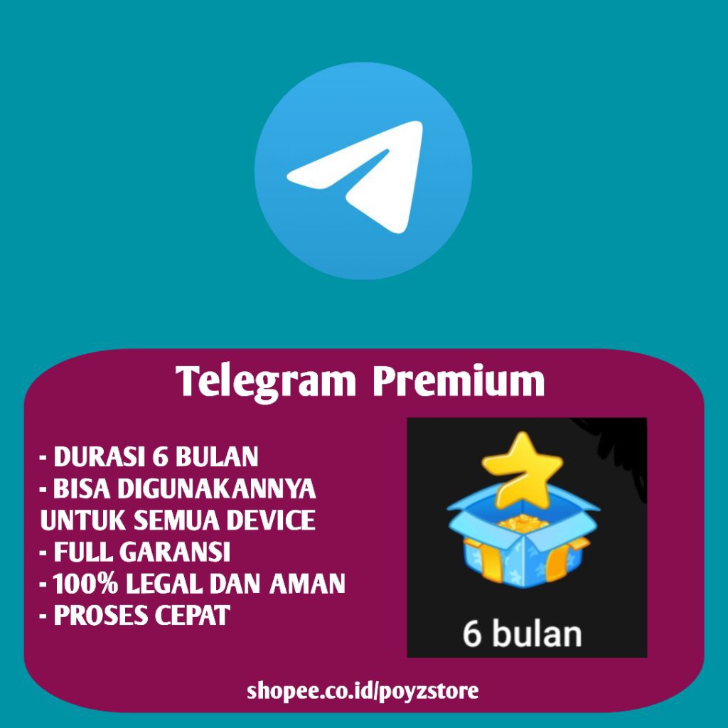 TELEGRAM PREMIUM GIFT CENTANG BIRU 6 BULAN