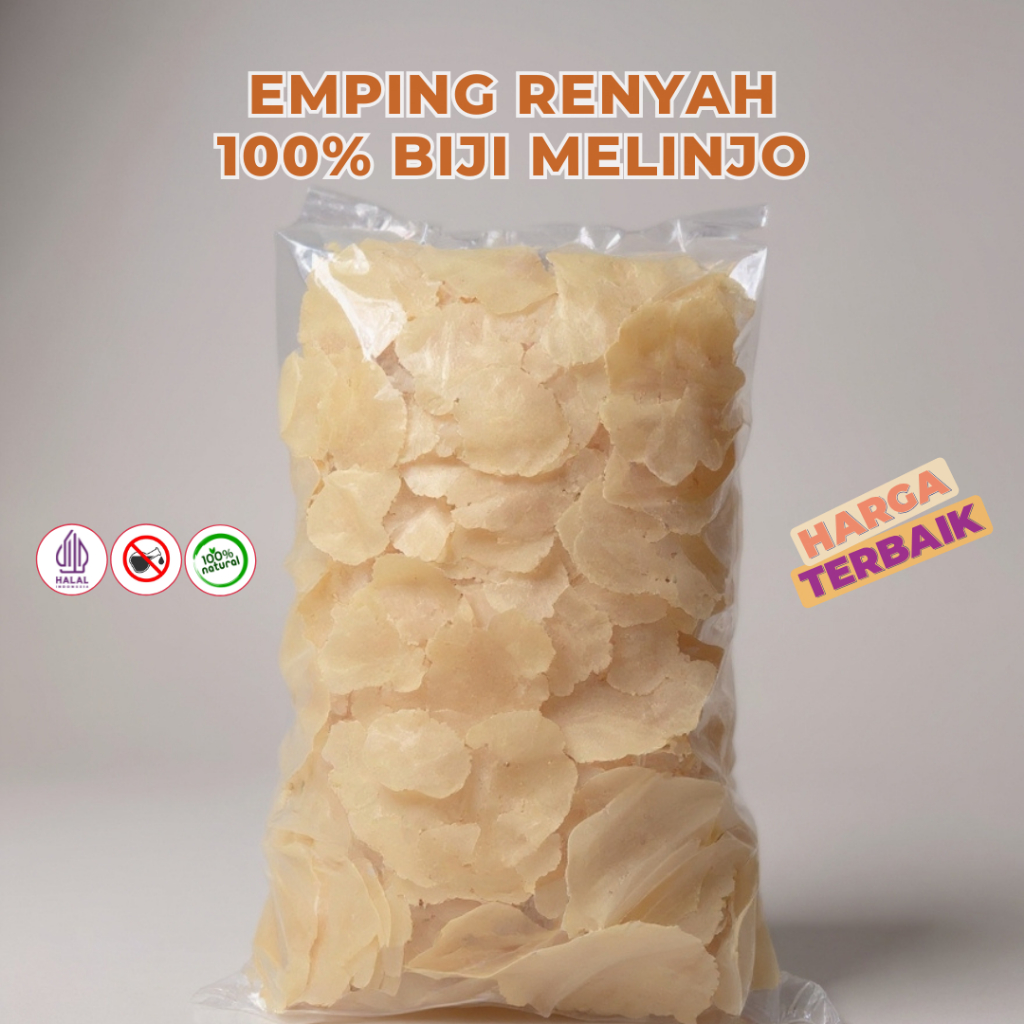 Emping Melinjo, Emping Melinjo Mentah 1kg, Keripik Melinjo Emping Mentah, Emping Melinjo Mentah 1kg