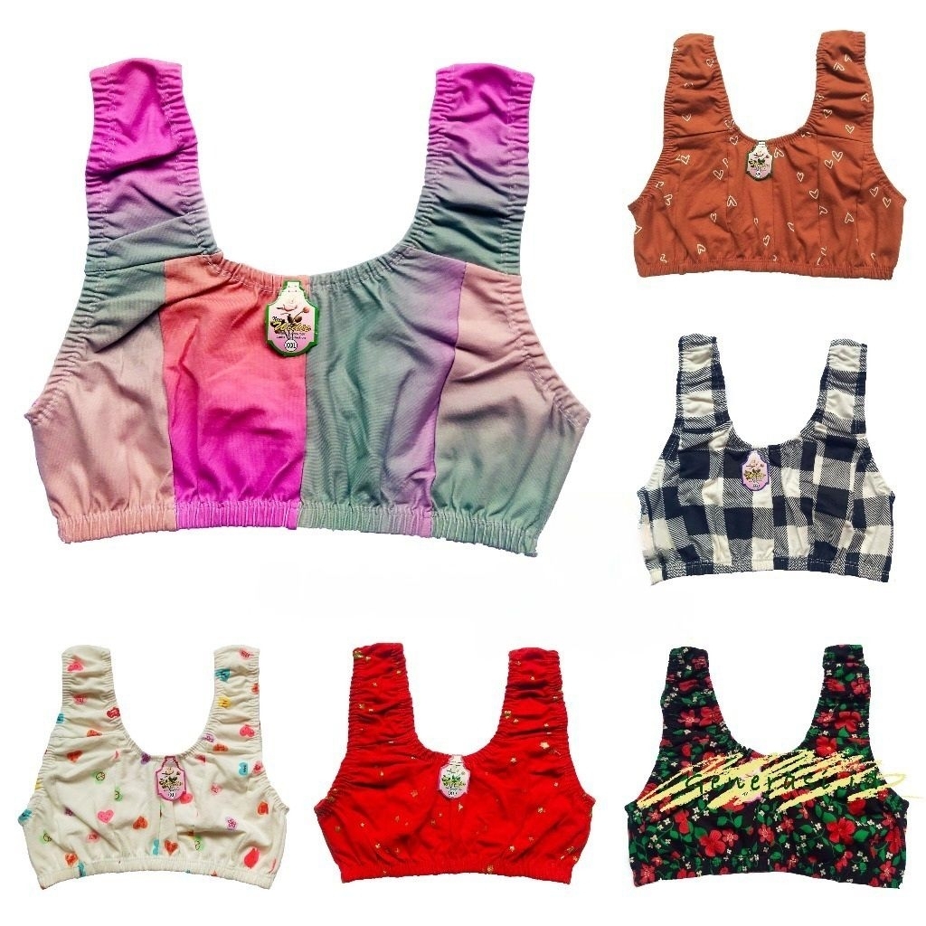 PAKET 6 PCS Miniset bra BH Wanita remaja Dewasa tanpa kawat ukuran XL XXL XXXL