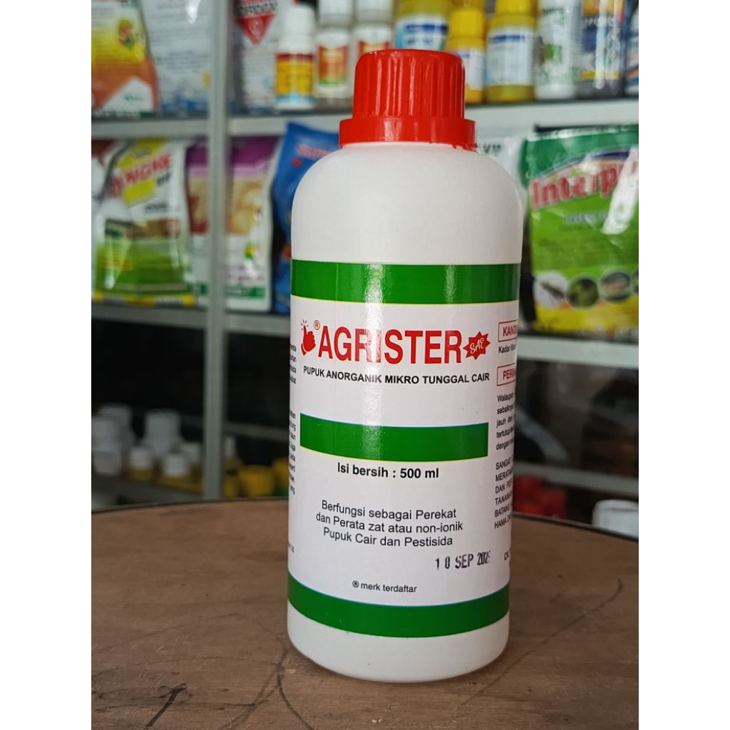 Agrister pupuk perekat dan perata kemasan 500 ml