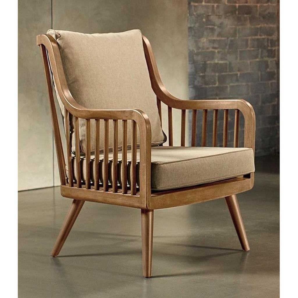 kursi santai dudukan busa tebal | kursi malas | kursi teras modern kayu jati premium