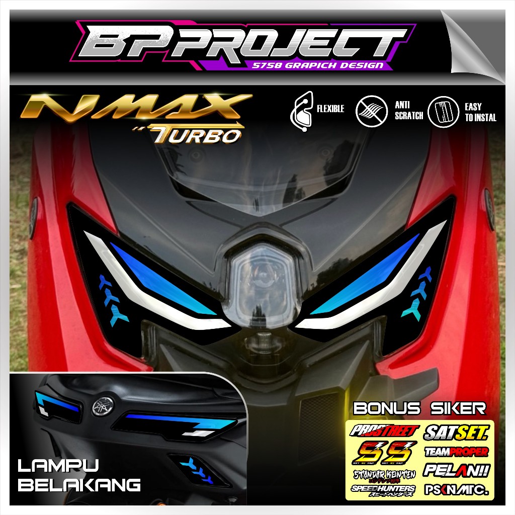 Stiker Lampu Alis MOTOR NMAX TURBO NEO 2024 2025 - Sticker Variasi Lampu NMAX Neo S TRANSPARAN UV