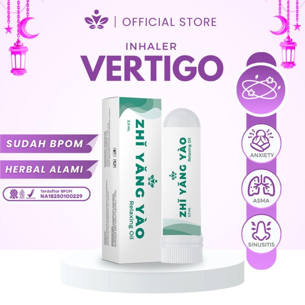 Zhi Yang Yao - Inhaler Vertigo/Kepala Pusing Herbal Pereda Melegakan Gejala Penyakit Vertigo/Kepala 