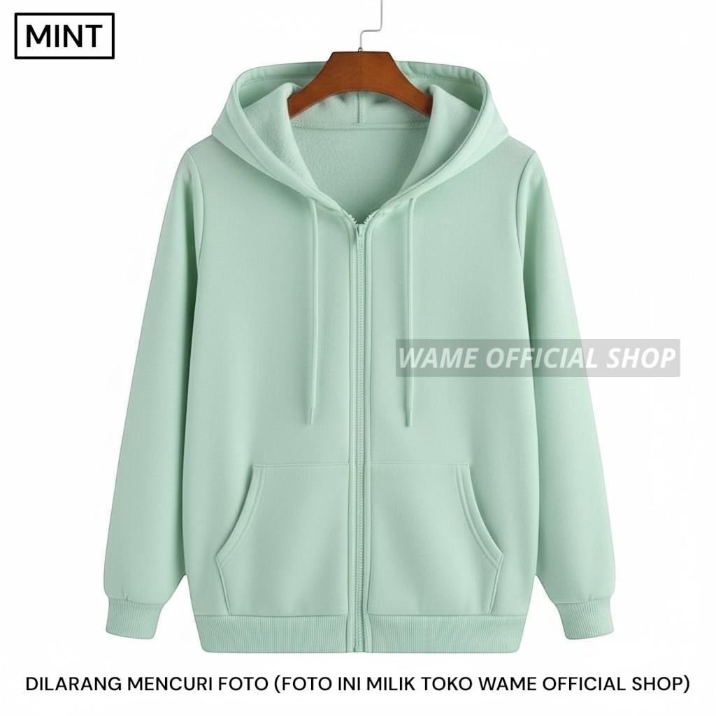 polos zipper M,L,XL,XXL Jaket Hoodie Zipper Polos Bahan Fleece PE Gramasi 240 Tersedia 24 Warna hood