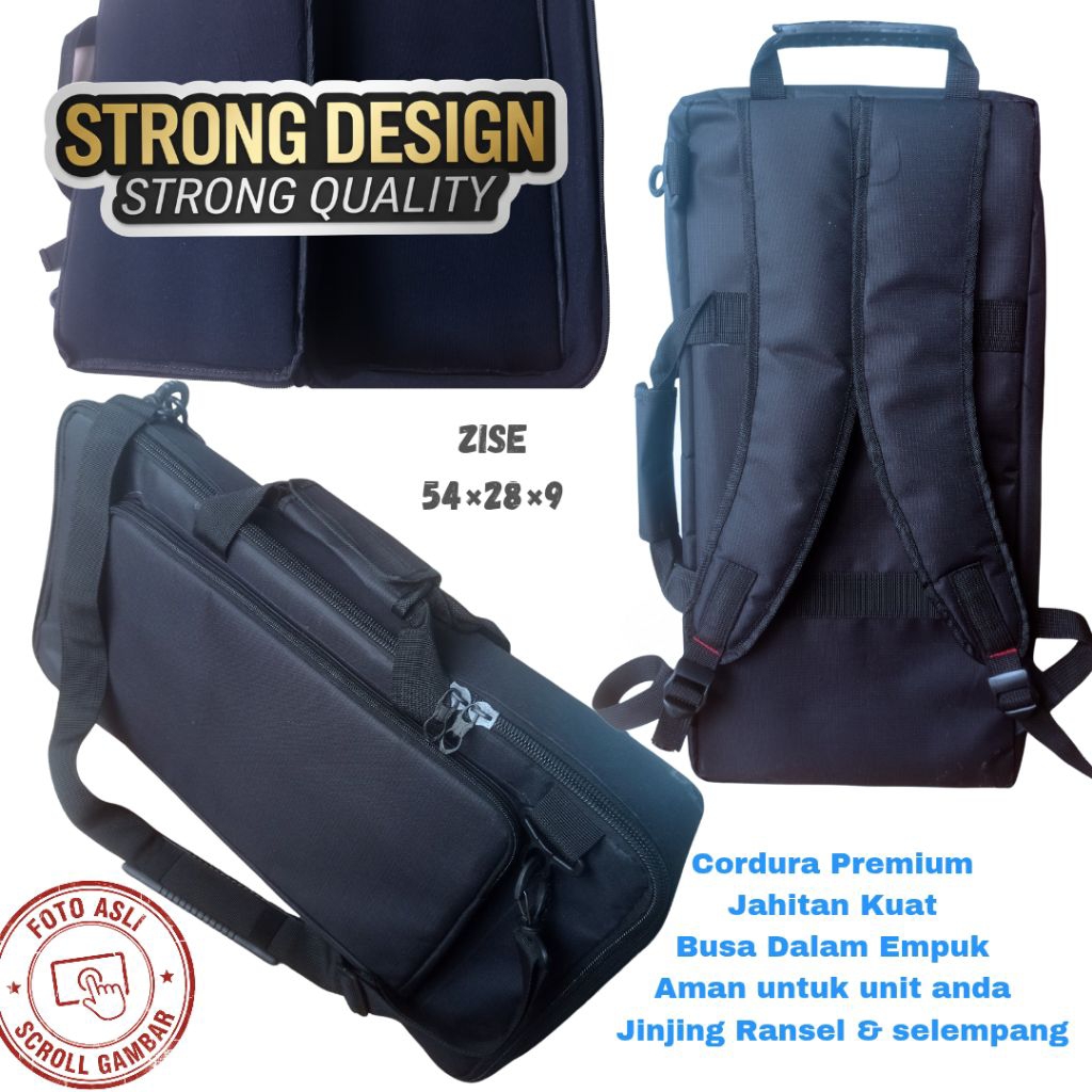 Tas Efek Gitar Korg AX3000 & Zoom G7 | Softcase Efek Gitar Premium | Tas Pedalboard, Gigbag Efek, Sa