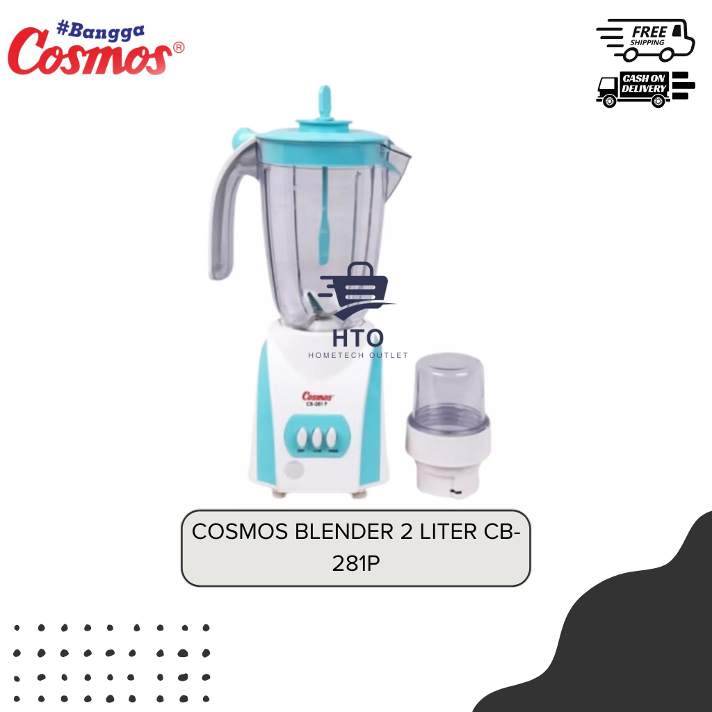 COSMOS Blender Plastik Penghancur Es Blender 2 Liter Cosmos CB-281P Cosmos Blender CB 281 P