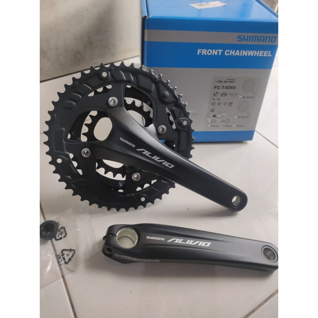 crank sepeda mtb shimano alivio T4060 hollowtech II HT2 48T