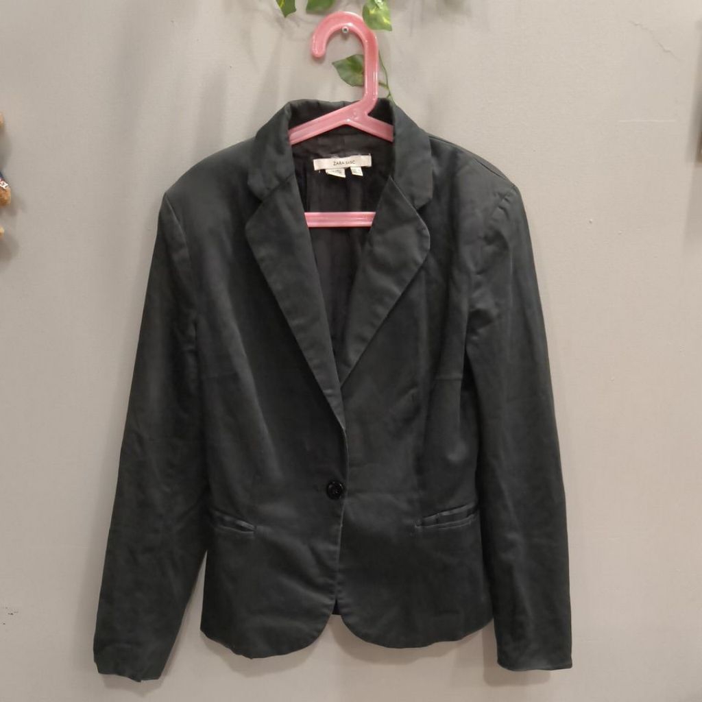 jas blazer Zara bahan katun preloved