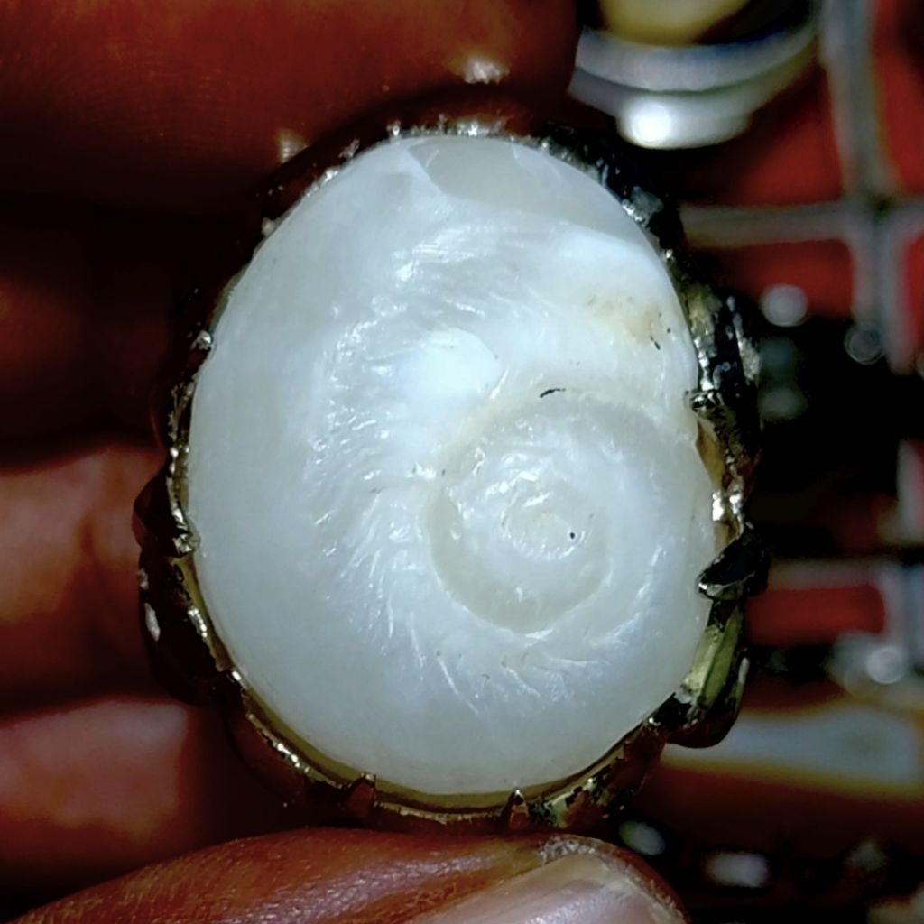 batu akik p0sil keong kol buntet kristal langka natural alam