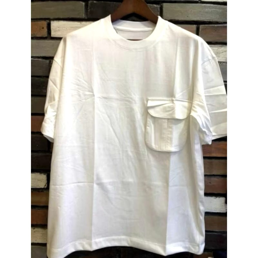 Soundtrack |  Kaos Oversizd Polos Kantong Oval | Kaos Jumbu Bahan katun 24s