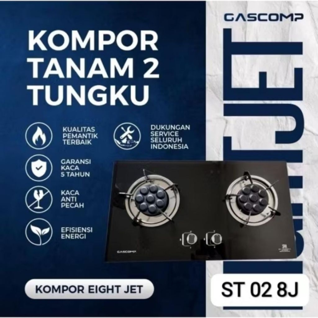 KOMPOR TANAM GASCOMP 2TUNGKU st-02 8jEIGHT JET