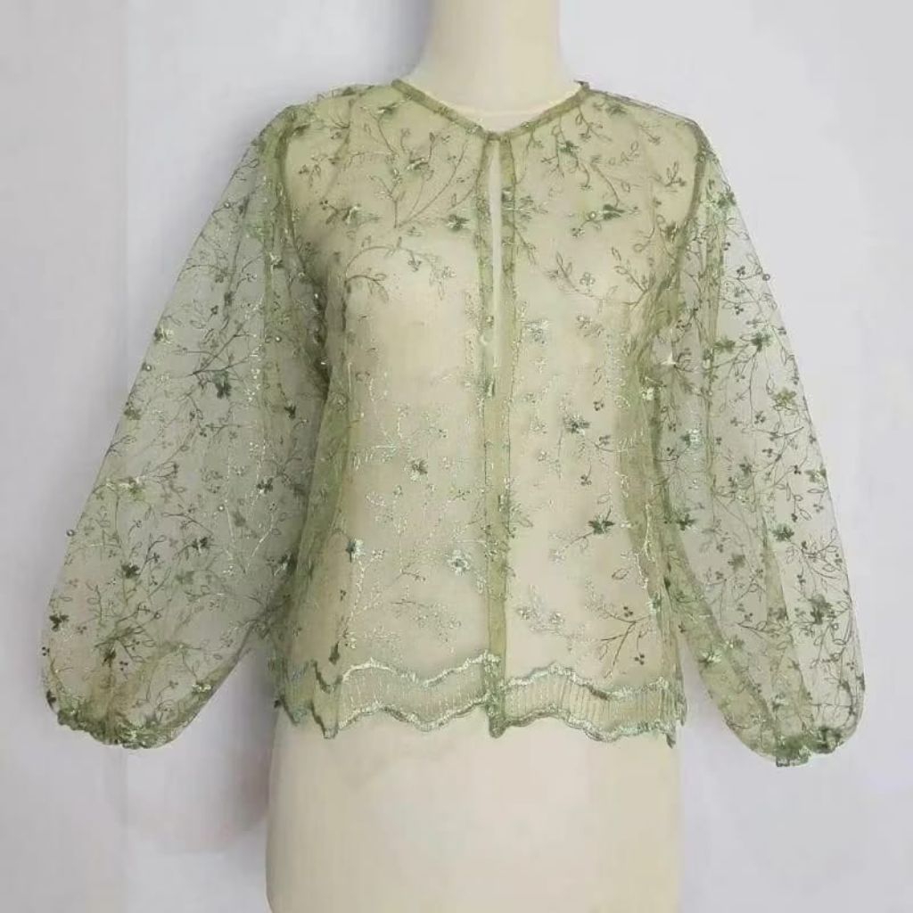 Outer croptop brukat // outer kondangan tile crop