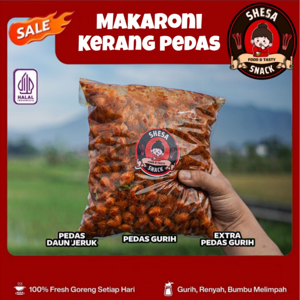 1KG MAKARONI KERANG CIKRUH-MAKARONI KERANG DAUN JERUK 1KG