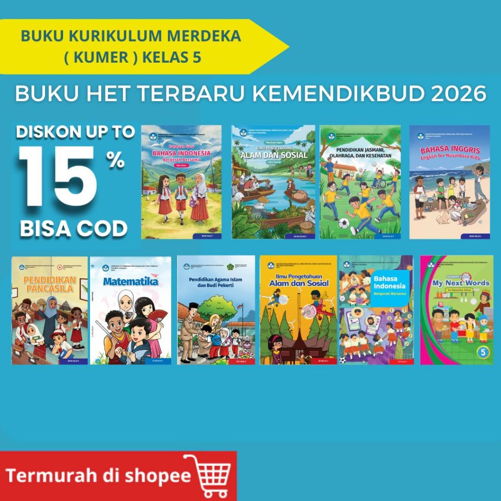 Buku Kurikulum Merdeka SD Kelas V / 5 / Pendidikan Agama / Next Words 5 / Bahasa Indonesia / IPA IPS