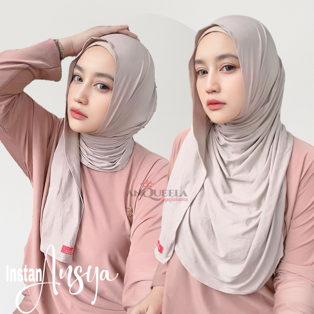 [AQS] INSTAN ANSYA _ Hijab instan _ Material Rayon Cooltex by ANQUEELA SYAFALUMA