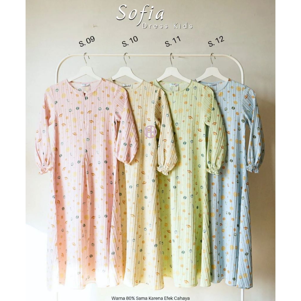 Gamis Anak Sofia Kids Pelangi Hijab (Tanpa Khimar)