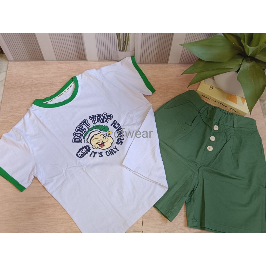 051 - setelan anak perempuan tanggung popeye l one set anak perempuan unisex  hone baby setelan mura