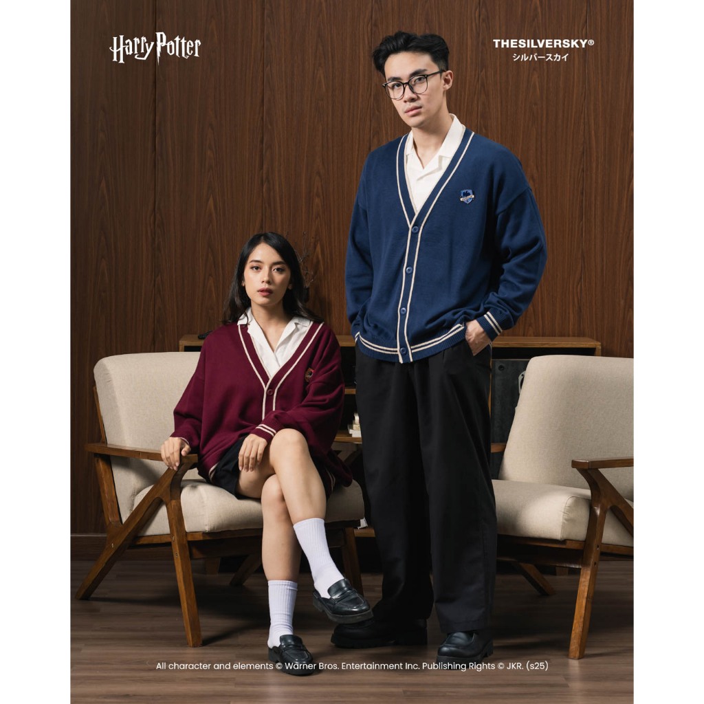 Thesilversky Harry Potter Cardigan Knit Premium Houses Enamel Pin | Gryffindor Slytherin Ravenclaw H