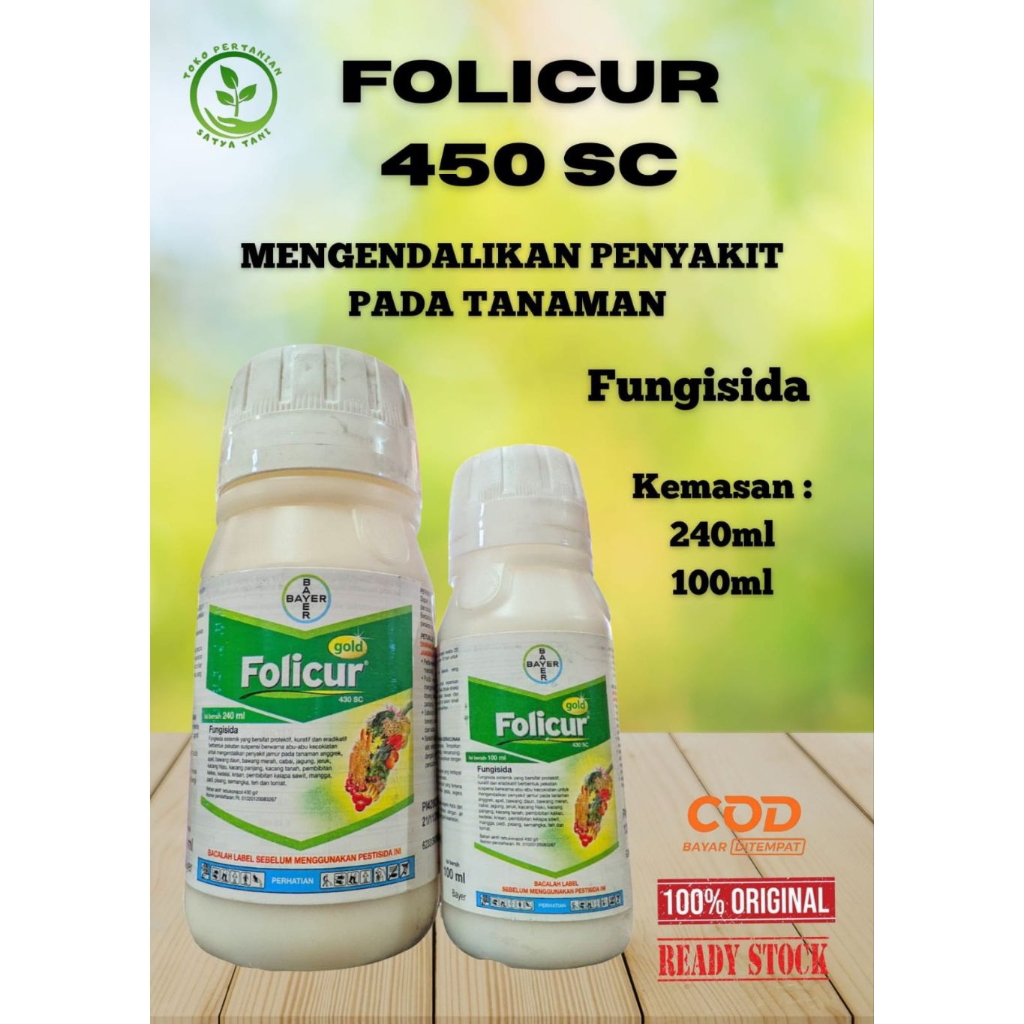 Folicur Gold 430 SC Fungisida Mengendalikan Penyakit Jamur Pada Tanaman Padi, Buah-Buahan Dan Sayura