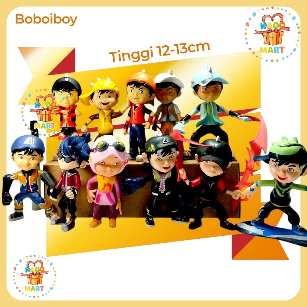 boboiboy supra solar tanah blaze set isi 5 pcs action figure