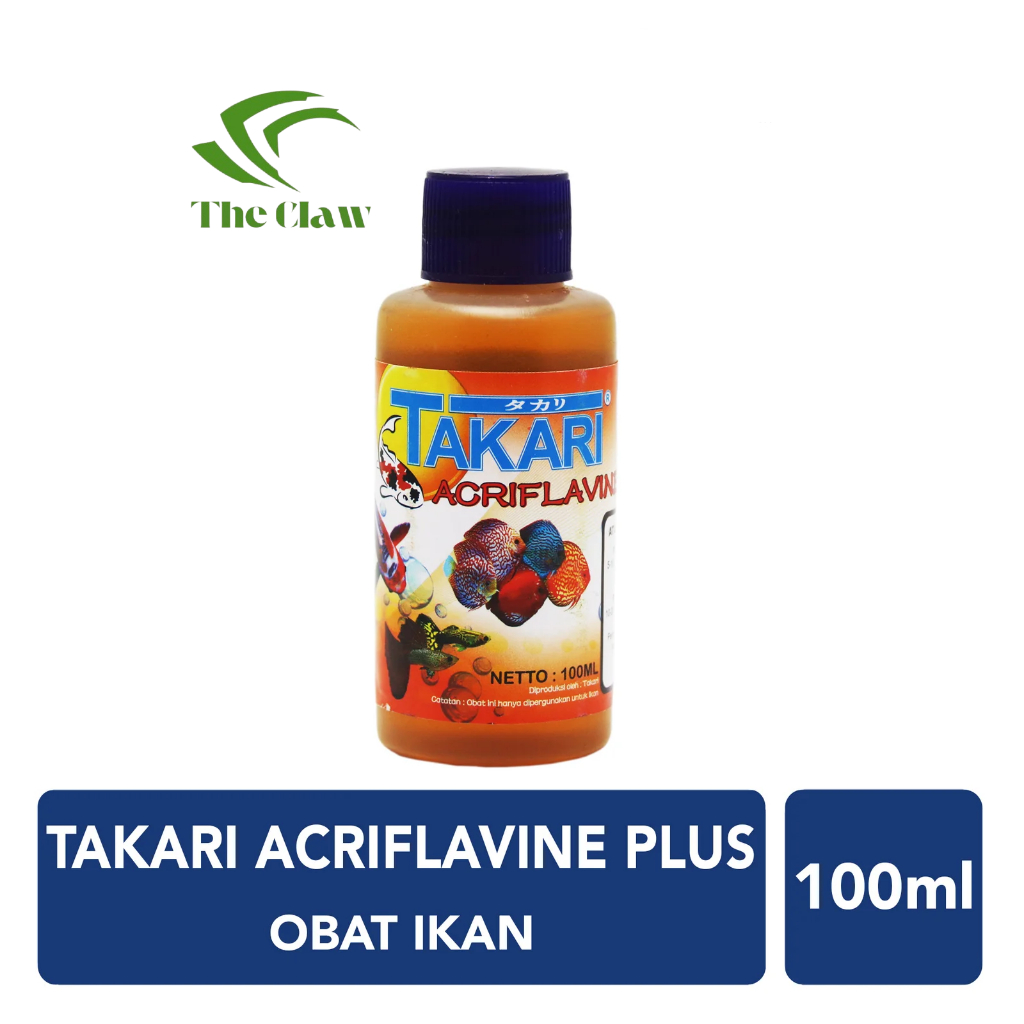 (The Claw) Takari Acriflavine Plus Obat Kuning Ikan hias Ampuh untuk Luka Jamur Parasit Chana Cupang