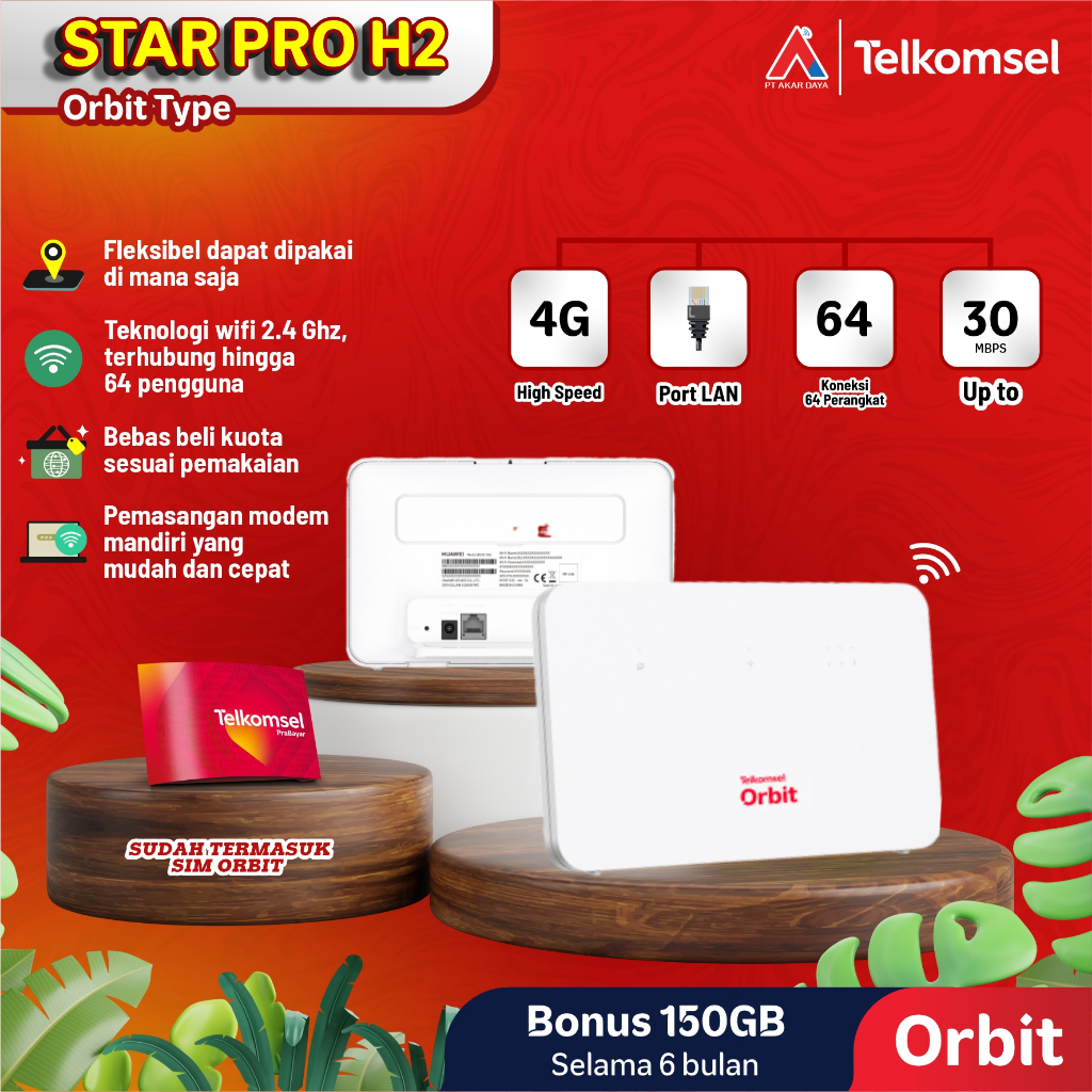 ORBIT STAR PRO H2 - MODEM ORBIT TELKOMSEL PRO H2