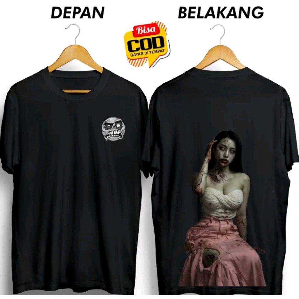 kaos murah hantu kemben putih distro kaos kata kata kaos sablon kaos t-shirt peria wanita
