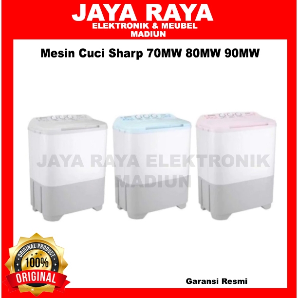 Mesin Cuci 2 tabung Sharp 70MW 80MW 90MW | 7Kg 8Kg 9Kg